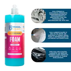 Shampoo Automotivo Foam Gloss 1 L AutoClean Magil Clean
