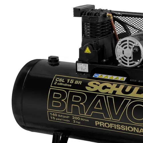 Compressor de Ar 200L 3CV Monofásico 220V Schulz CSL15BR