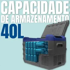 Geladeira Portatil 40L 12V/24V Quadrivolt Kala NL40