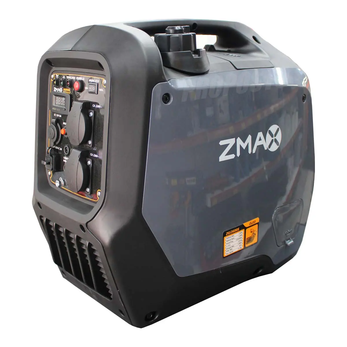 Gerador de Energia a Gasolina Inverter 3,6kVA 220V Zmax ZGI-3600S