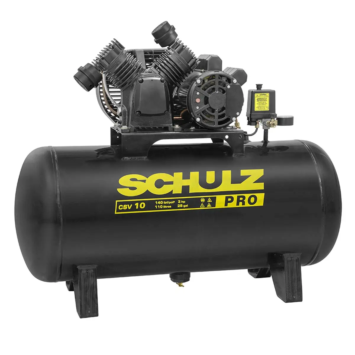 Compressor Pro CSV 10/110 2HP 110L 127V Monofásico Schulz