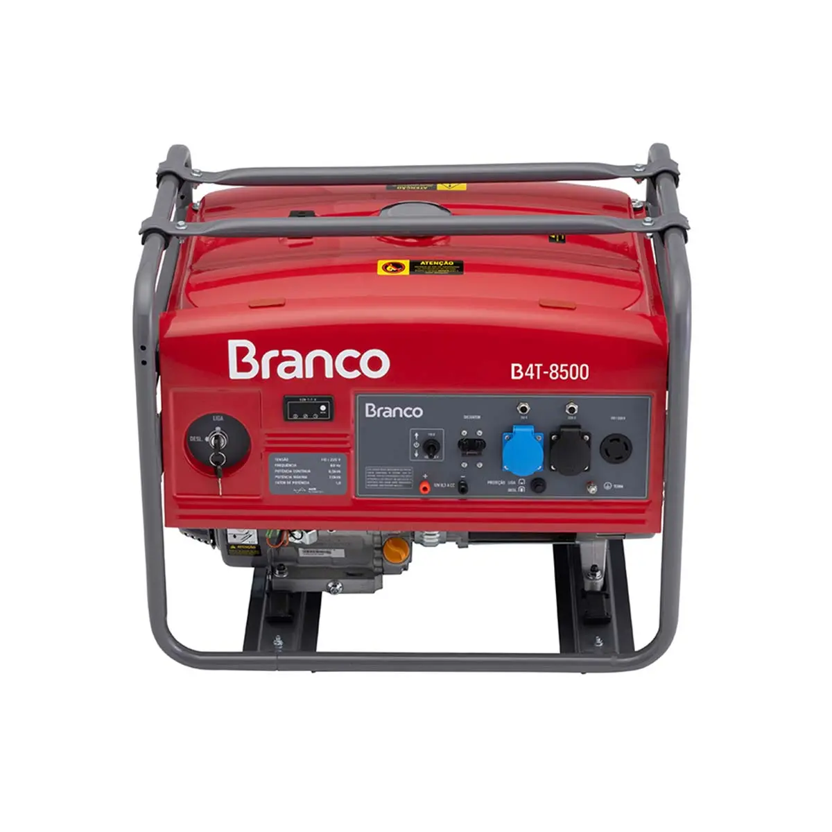 Gerador de Energia B4T-8500 7kVA Gasolina 110/220V Branco