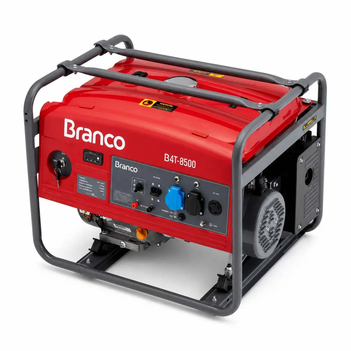 Gerador de Energia B4T-8500 7kVA Gasolina 110/220V Branco