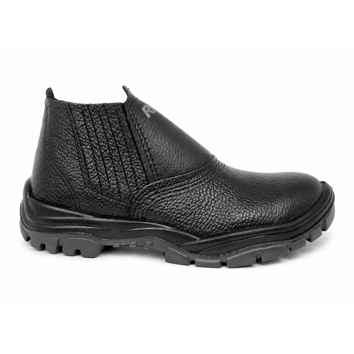Botina Elástico Bico de PVC Preta Linha Comfort Nº 42