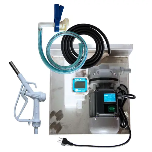 Container 1000L com Kit para Arla 12V 40l/min 155W com Mangueira Bico e Medidor Digital
