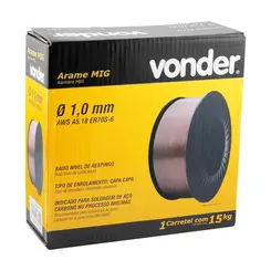 Arame MIG MAG 1,0 mm Carretel Plástico com 15kg Vonder