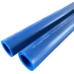 Tubo PPR PN20 50mm Azul 3 Metros para Ar Comprimido