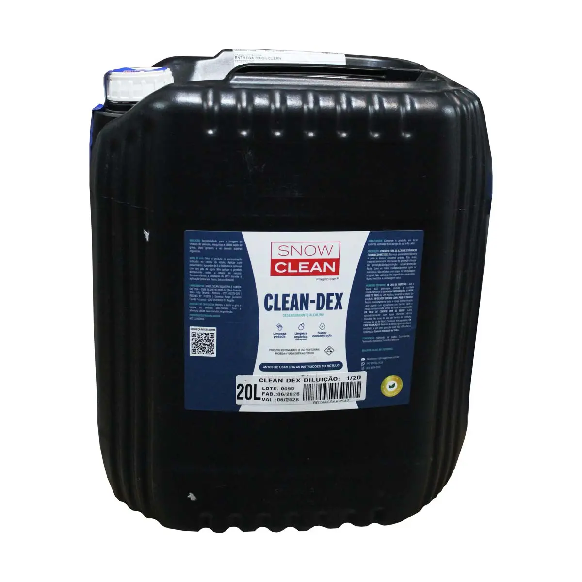 Clean-Dex Desengraxante Alcalino 20L Snow Clean