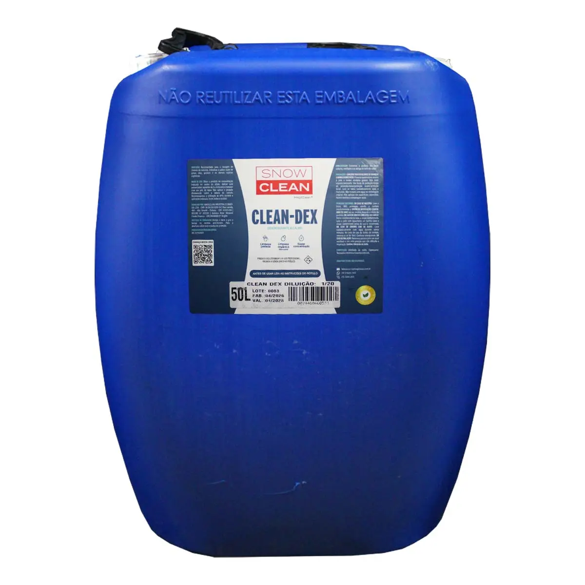 Clean-Dex Desengraxante Alcalino 50L Snow Clean