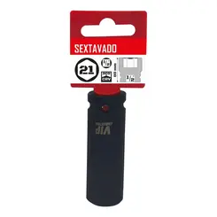 Soquete Sextavado de Impacto Longo 1/2 Pol x 21mm
