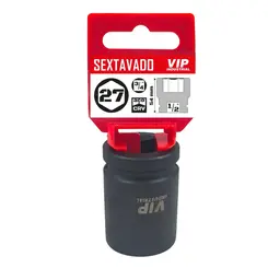 Soquete Sextavado de Impacto Curto 3/4 Pol x 27mm