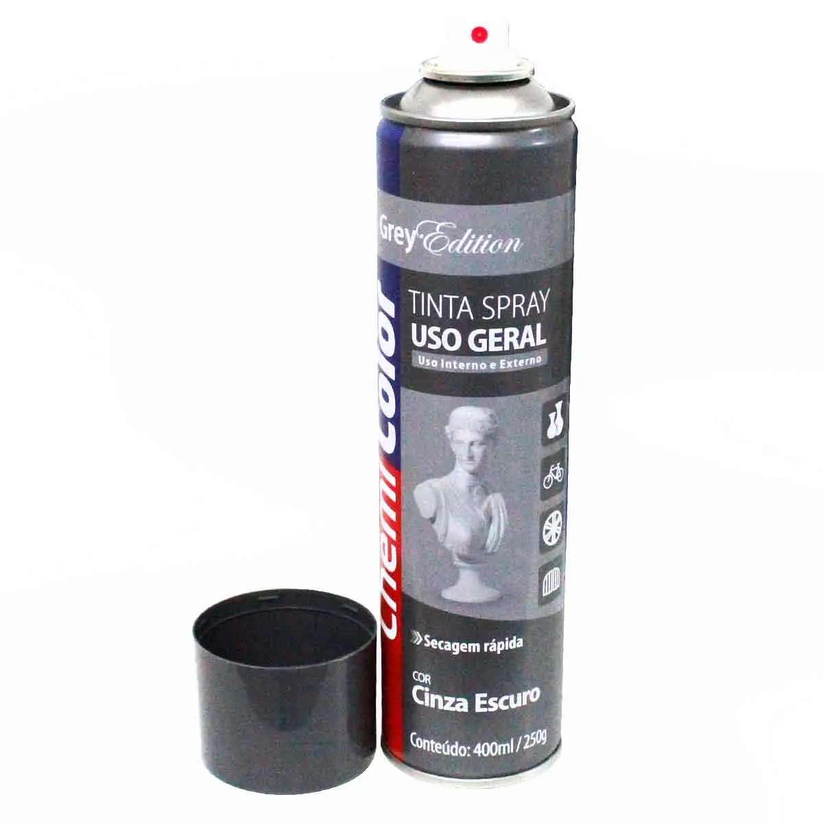 Tinta Spray Uso Geral Chemicolor Cinza Escuro 400ml