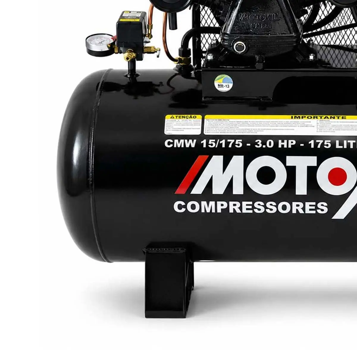 Compressor CMW-15/175 3HP 175L 140Lbs Mono 127/220V Motomil