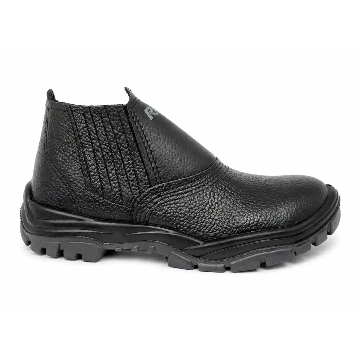 Botina Elástico Bico de PVC Preta Linha Comfort Nº 34
