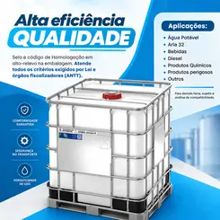Container de Plástico IBC 1000 L Homologado