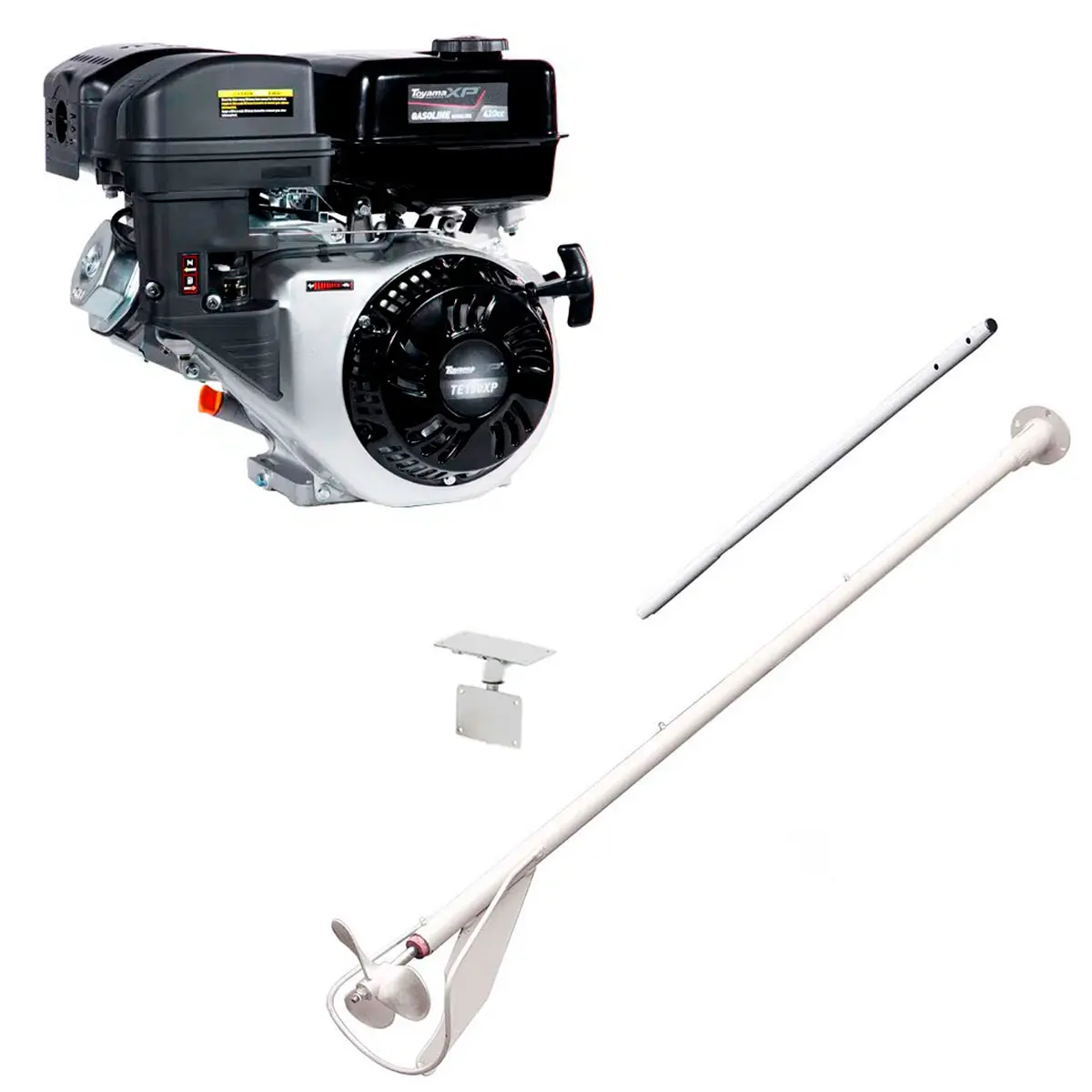 Rabeta Simples 2,8m para Barco com Motor Toyama 15 hp 420cc Part. Manual TE150-XP