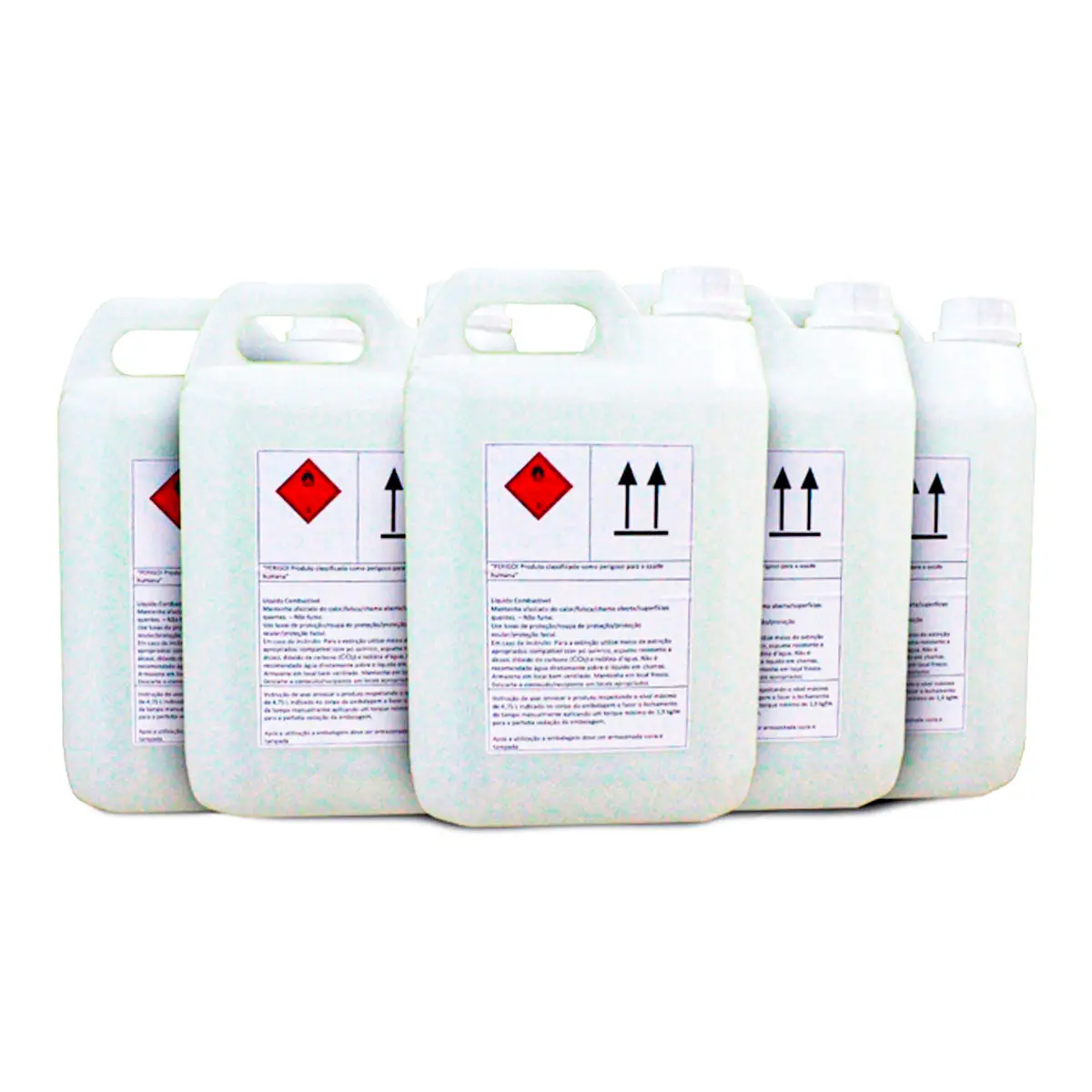 Galão de 5 L Padrão INMETRO com Bico Kit 5 unidades