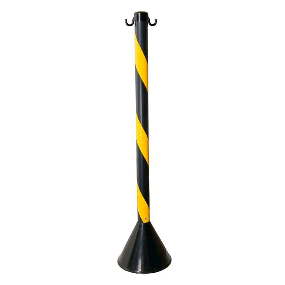 Pedestal de Plástico Zebrado Preto e Amarelo 95 cm Plastcor