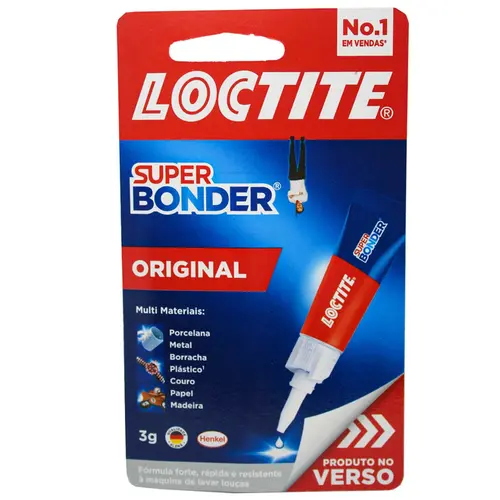 Cola Super Bonder 3g Original Adesivo Instantâneo Loctite